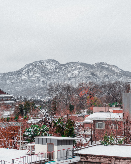 눈,산,겨울,건물,설산