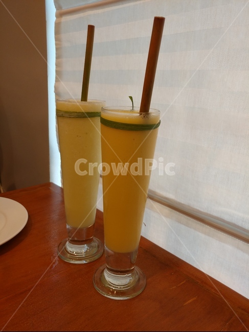 망고쉐이크,그린망고,대나무빨대,세부,필리핀,음료수,drink,beverage