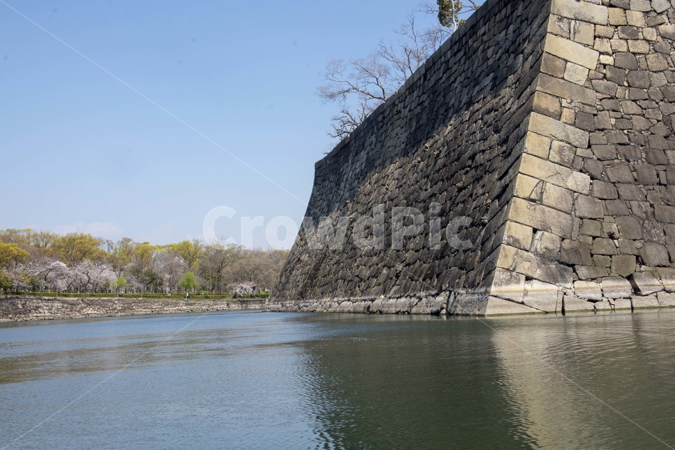 해자,해자외성,물,벽,오사카성,건축물,castle,성,building,건물,architecture