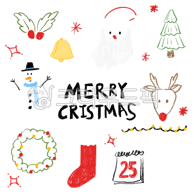 25th,hand drawing,snow man,adornment,christmas decoration,sticker,handwriting,tree,christmas,cute,Silple,diary,Santa,Dakku,Dakku Sticker,christmas stickers,december,illustration,decoration,Merry Christmas