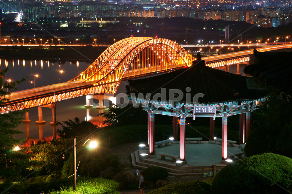 Haengjusanseong Fortress,Imjin War,night view,arch truss bridge,Han River Bridge,Battle of Haengju,Deogyangjeong,Banghwa Bridge