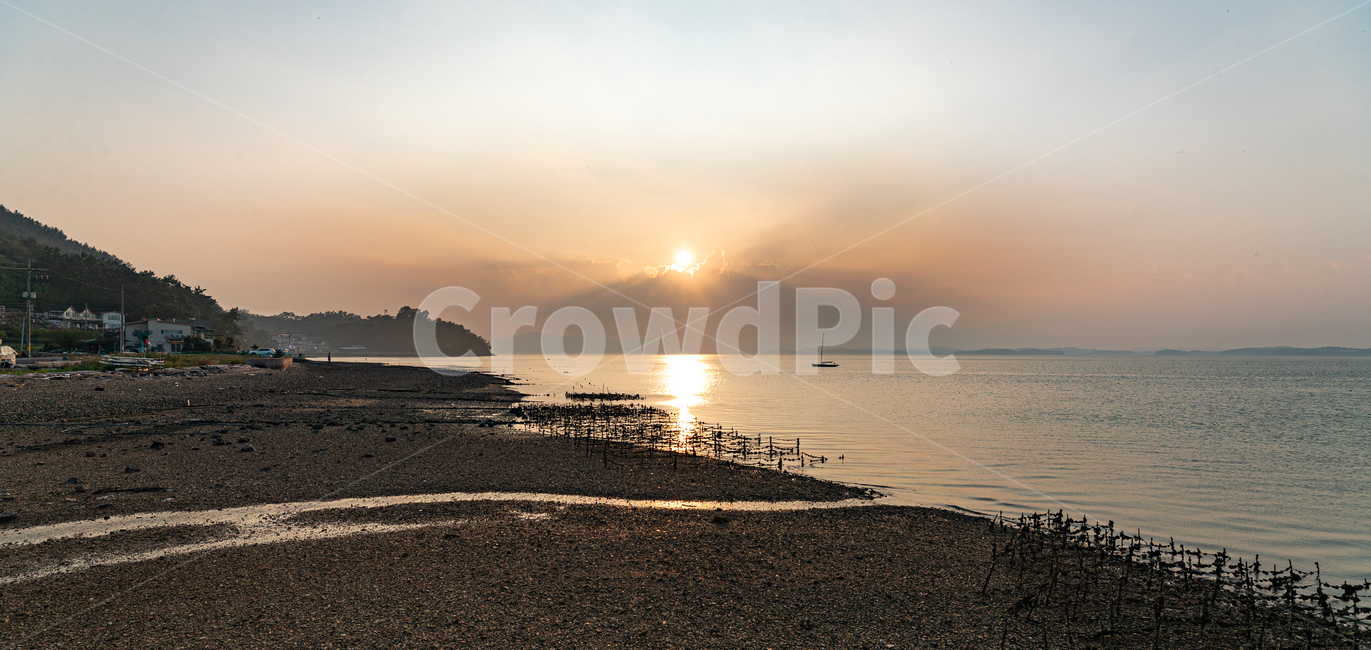 사천,실안해안도로,일몰,바다,자연,풍경,자갈,자연,풍경,nature,landscape,light,빛,flare,플레어