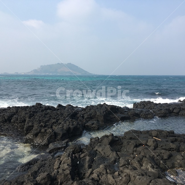 제주도,파도,바다,현무암,basalt,sea,수평선,풍경,horizon,landscape,wave