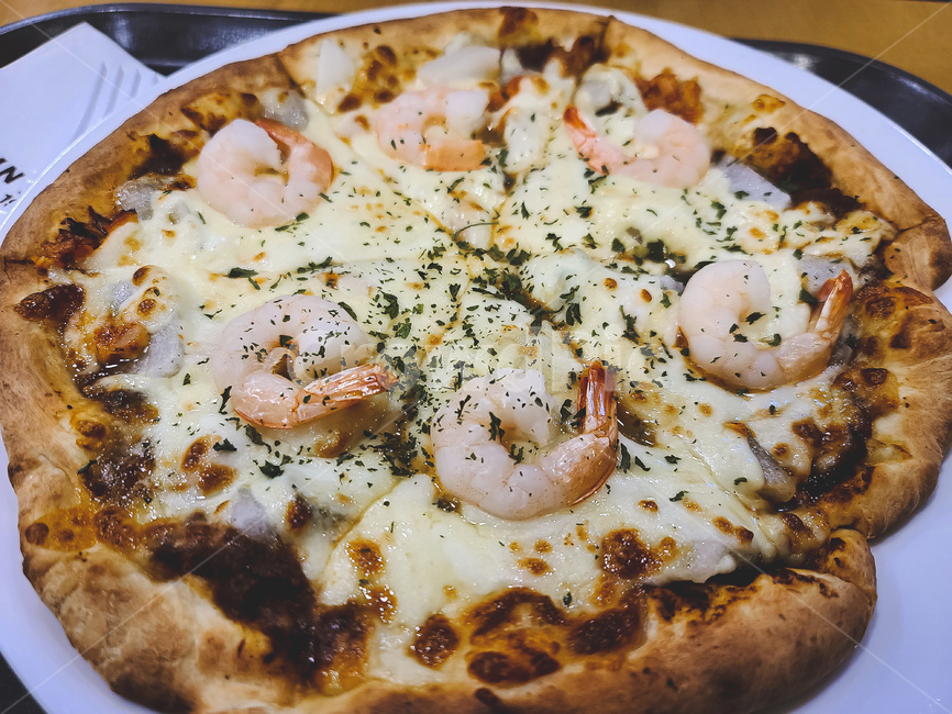 food,음식,pizza,피자,쉬림프,새우