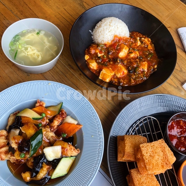 멘보샤,중식,중국음식,마파두부,탕수육,우렁마파두부,음식,계란국
