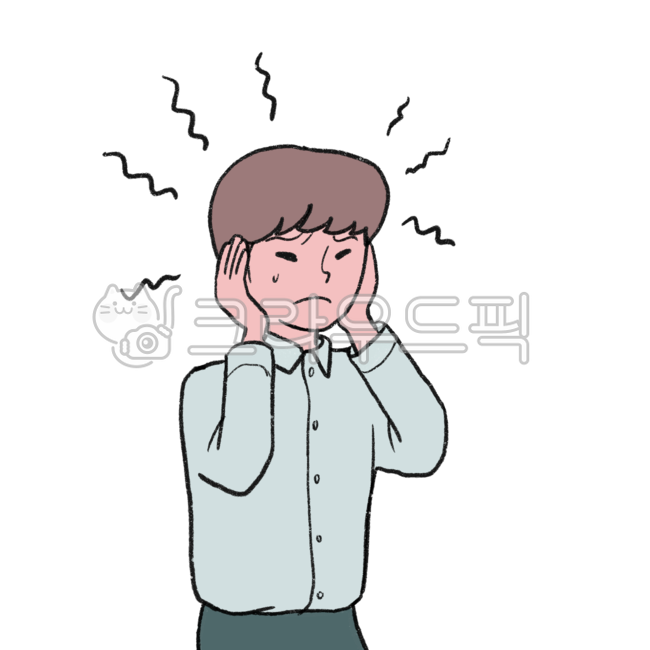 두통,발열,보청기,이명,증상,근심,고뇌,걱정,난처,편두통,headache,남자,청년,사람,human,그래픽,일러스트,소음,소음공해,고통,멘탈,멘탈헬스,정신,정신건강,손그림,드로잉,질병,질환,건강,보건,캐릭터,만화,핸드드로잉,삽화