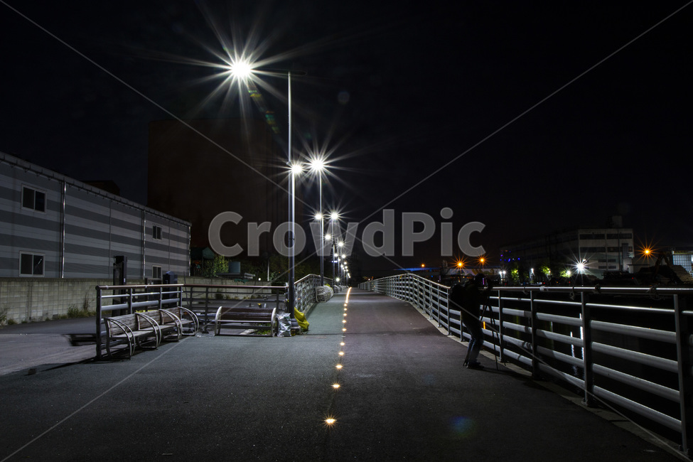 인천,공장,야경,공원,빛갈라짐,창고,야경,밤,풍경,nightscape,night,landscape,handrail,난간,banister,asphalt,아스팔트