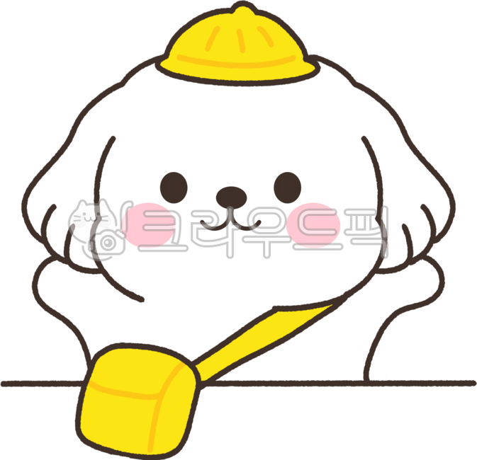 Puppy kindergarten,puppy,cute,illustration,character,hat,bag,yellow,pet,pet dog,innocence,happiness,joyful,innocent,lovely,sitting,white,Bichon,cute puppy