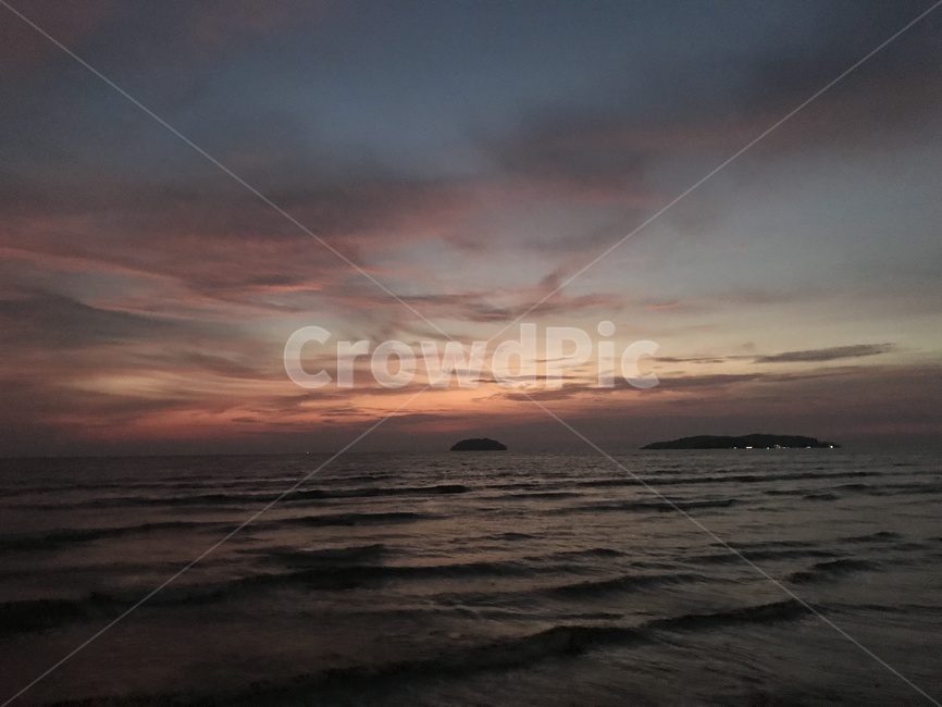 하늘,sunset,노을,일몰,바다,감성,감성사진,sky,코타키나발루,갬성,구름,cloud