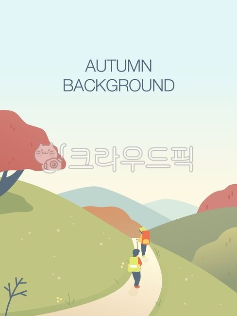 Illustration,background,web source,character,person,background,landscape,fall,season,nature,hiking,walking,travel,sky,mountain,tree,autumn leaves,grass,grass,road,flower