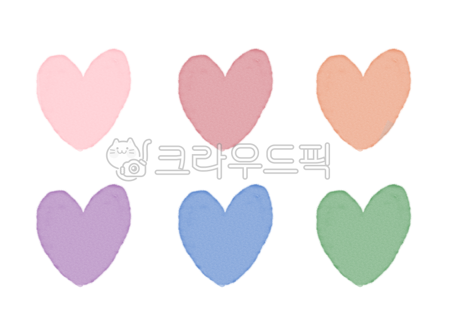 하트,수채하트,파스텔하트,손그림하트,사랑,연인,누끼,애정,스티커,하트스티커,다꾸,다이어리꾸미기,꾸밈소스,마음