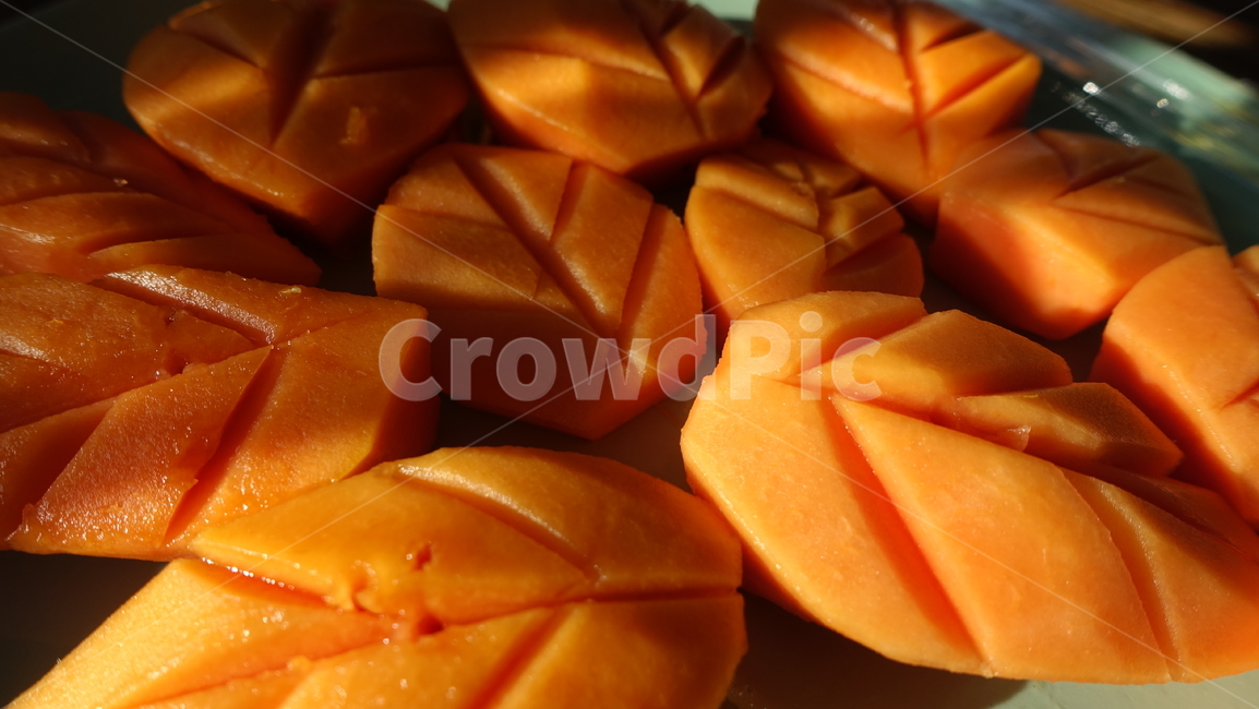 햇빛,파파야,과일,fruit,주황,조각,orange,sculpture,나뭇잎모양,나뭇잎,과일,열매,fruit