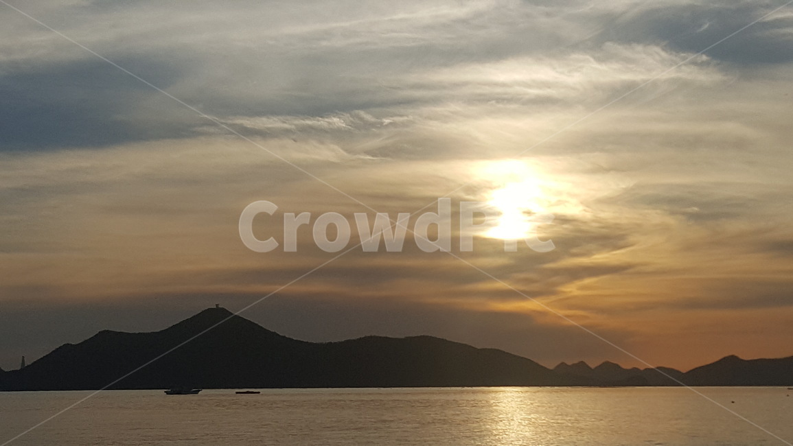 항구,노을,석양,바다,구름,섬,자연,풍경,nature,landscape,outdoors,옥외,land,땅,light,빛,flare,플레어
