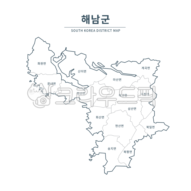 해남,해남지도,해남군,해남군지도,지도,지도일러스트,지역,대한민국,행정구역,맵,일러스트,행정지도,시,도,군,동,관할,행정