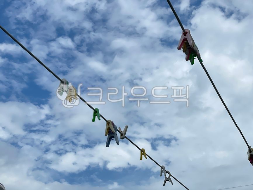빨래,빨래집게,하늘,구름,줄,laundry