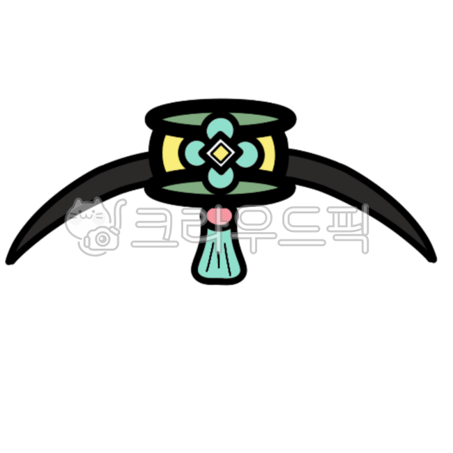 족두리,한복,머리띠,한복머리띠,족두리일러스트
