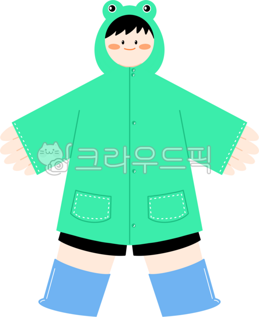 귀여운,캐릭터,우비입은소년,레인코트,레인부츠,장화,개구리비옷,비옷,남자아이,귀여운소년,장마,장마패션