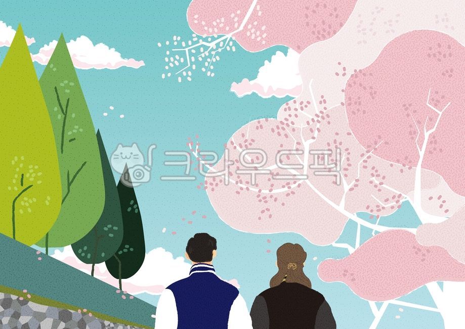 cc,love,couple,Cherry Blossom,lover,campus,College student,first love,youth,flower,spring,cherry blossom viewing,campus couple,person,human,flower viewing