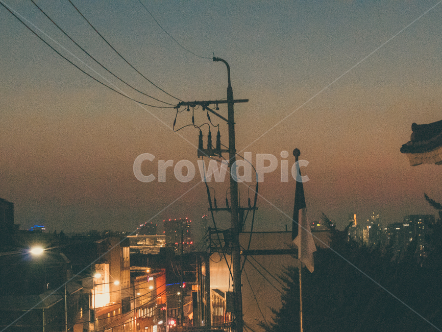 하늘,저녁,노을,풍경,도시,전봇대,감성,색감,야경,밤,풍경,nightscape,night,landscape,골목길,alley