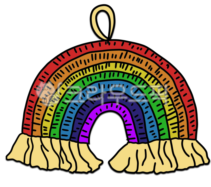 마크라메,무지개,인테리어,벽걸이,아이방,꾸미기