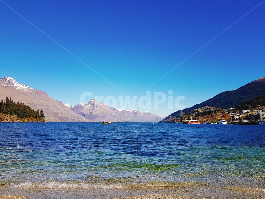 뉴질랜드,호수,산,풍경,자연,물,퀸스타운,하늘,파랑,맑은물,예쁜,newzealand,lake,mount,sky,landscape,자연,풍경,nature,landscape,promontory,곶,outdoors,옥외,mountain,ocean,대양,sea,바다,water,mountain range,산맥,shoreline,해안선