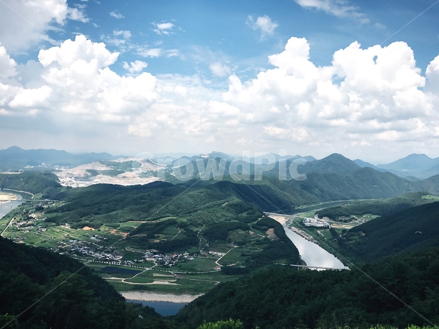 하늘,풍경,산,구름,단양