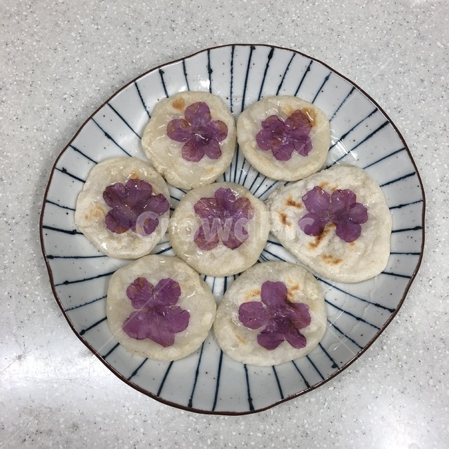 화전,밀가루,반죽,꽃,진달래,진달래화전