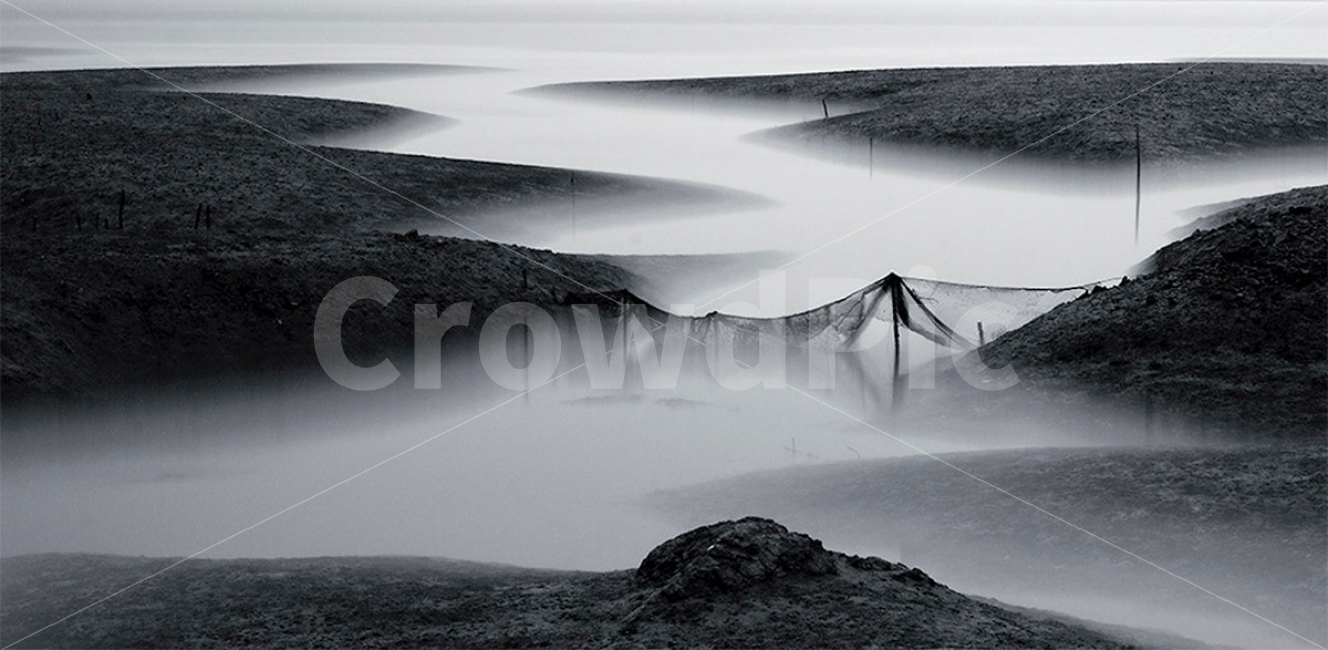 갯골,장노출,선감도,갯벌,바닷가,바다안개,자연,풍경,nature,landscape,한국자연풍경,한국자연경관,korea nature landscape,흑백,모노톤,monochrome,black and white