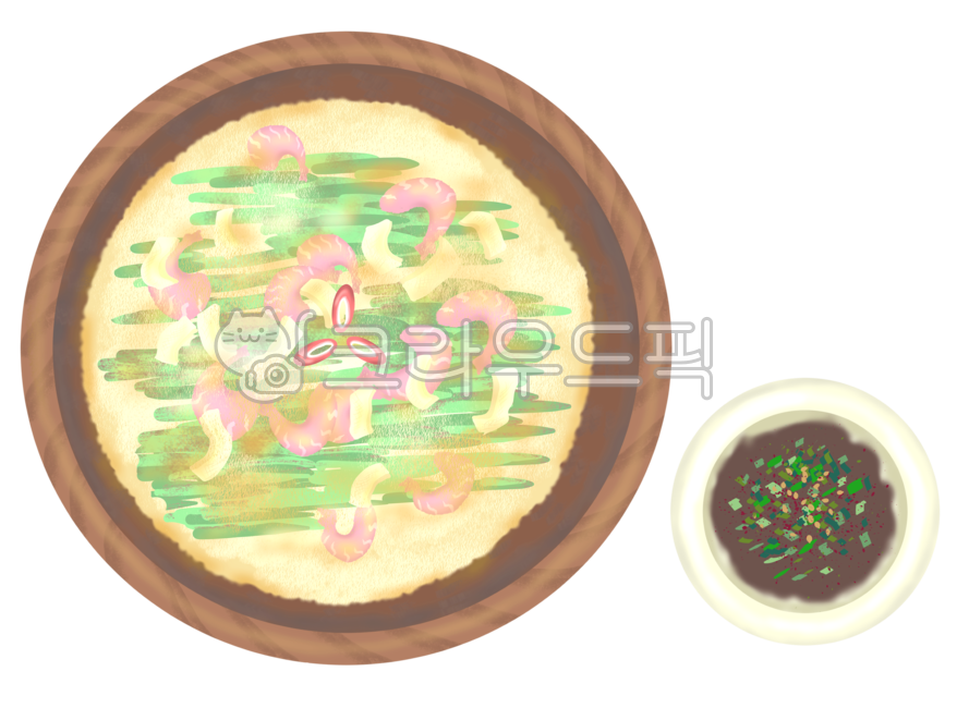 파전, 양념간장, 해물파전, 한국전통음식, plate, 사진,이미지,일러스트,캘리그라피 - warmsnow11작가