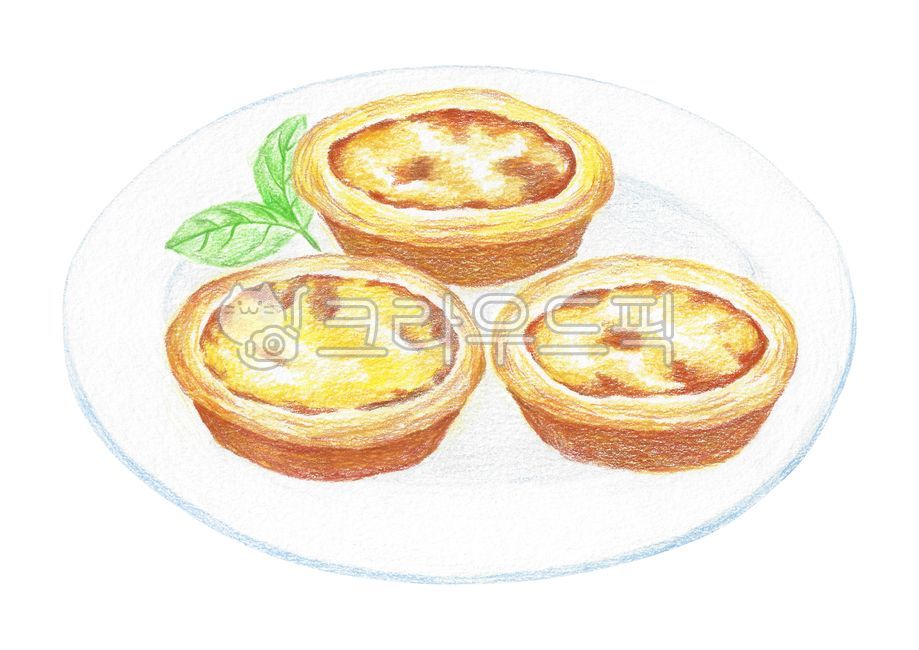 Illustration,Colored Pencil,Picture,Drawing,Colored Pencil Drawing,Food,Food,Dessert,Tart,Egg Tart