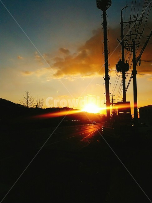 노을,해지는,하늘,도로,빛,석양,sunset,그림자,자연,풍경,nature,landscape,flare,플레어,light