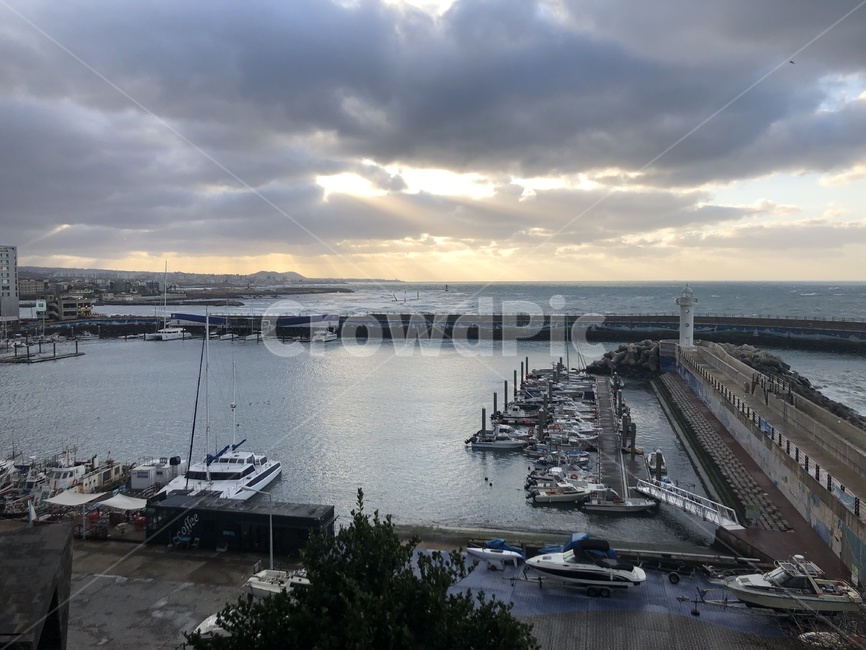 물,waterfront,교각,선박,watercraft,water,전망대,바다,노을,바닷가길