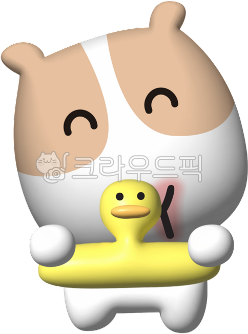 Guinea pig,illustration,3D,plump,cute,animal,character,emoticon,tube,water play,swimming,vacation