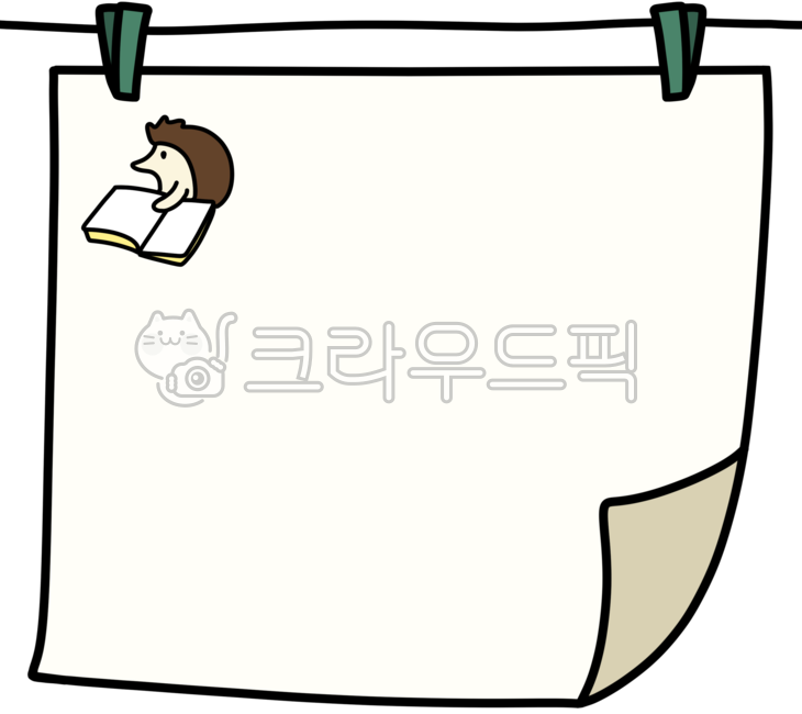 cartoon style,hedgehog,hand drawing,notepad,memo,reading,tongs