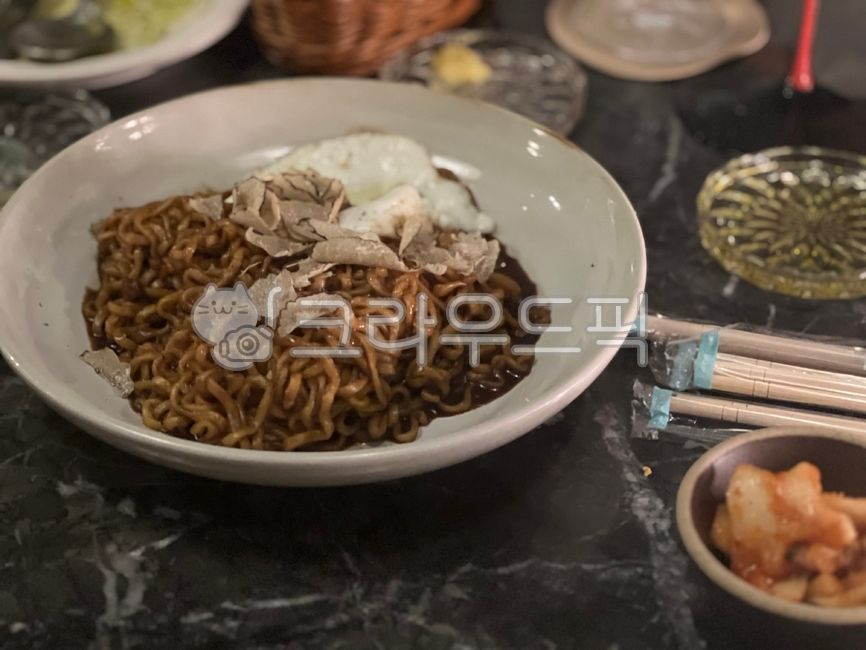 Jajangmyeon,Truffle Spaghetti,truffle,Chapagetti,food