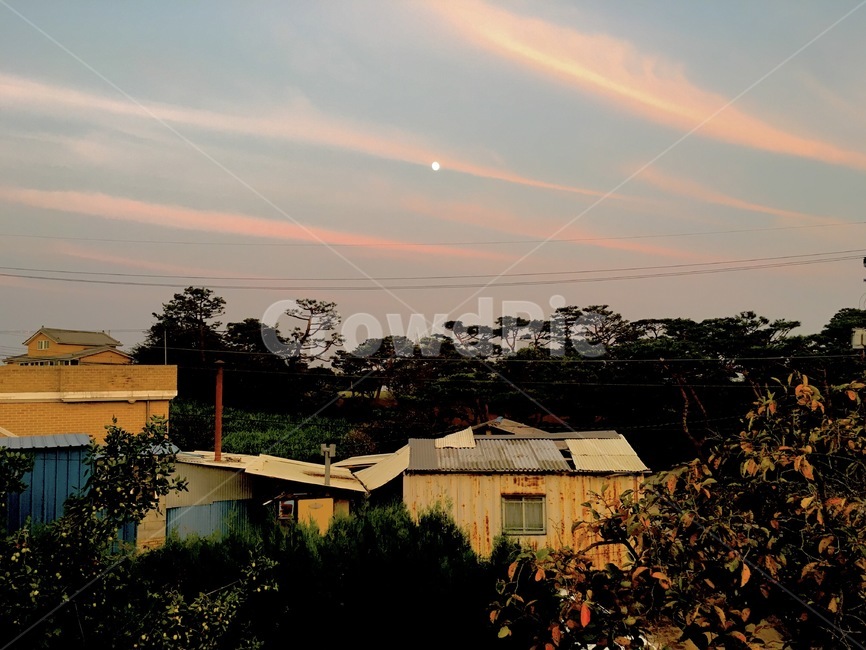 시골,노을,매직아워,하늘,일몰,sunset,counrtyside,sky,magichour,시골,마을,풍경,landscape,country,rural,town