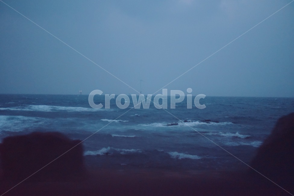 겨을,바다,제주도,밤,파도