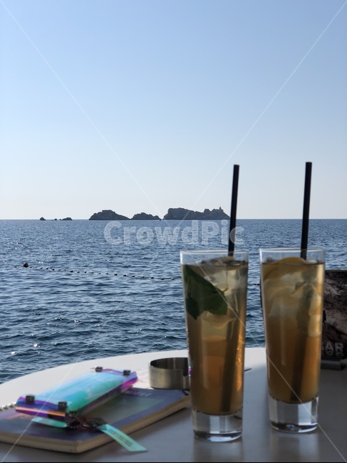 Beach,ocean,iced tea,beach,icetea,vacation spot,Dubrovnik,Croatia,spare