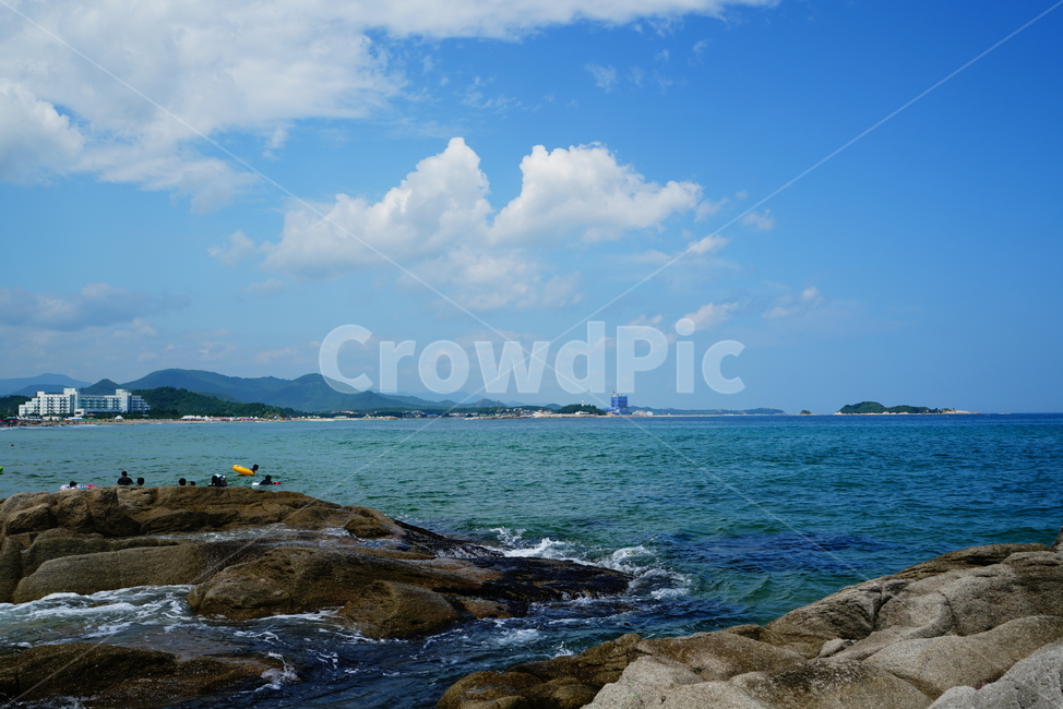 하늘,바다,바닷가,파도,물,파랑,블루,sea,바위,여름,풍경,경치,자연