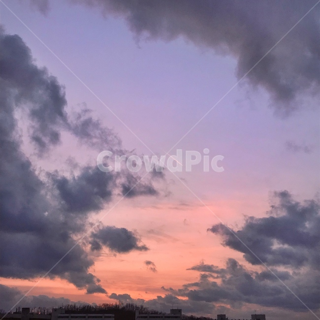 하늘,노을,비행운,비행기,sunset,일몰,구름,자연,아름다움,그라데이션,sky,풍경,저녁,핑크,퍼플,보라색하늘,분홍색하늘,색감