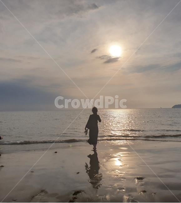선셋,일몰,노을,바다,고독