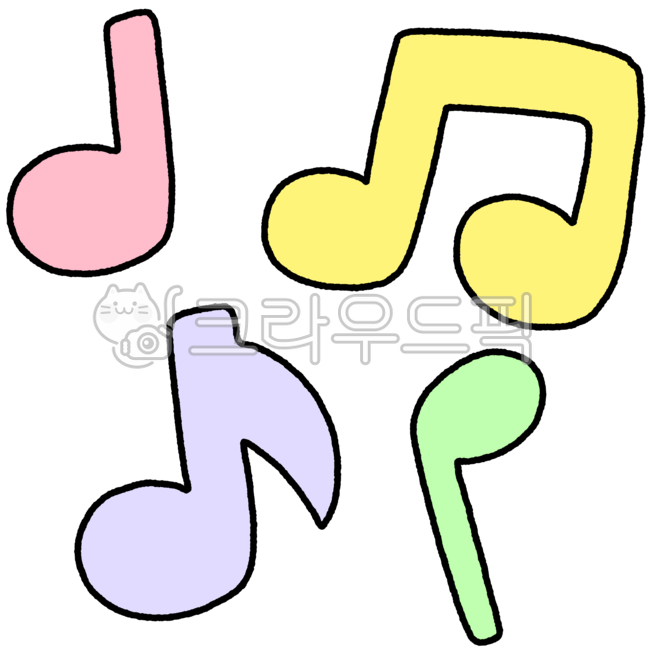 음표, 음표그림, 음표일러스트, 음표드로잉, 음악, 사진,이미지,일러스트,캘리그라피 - 작은달작가