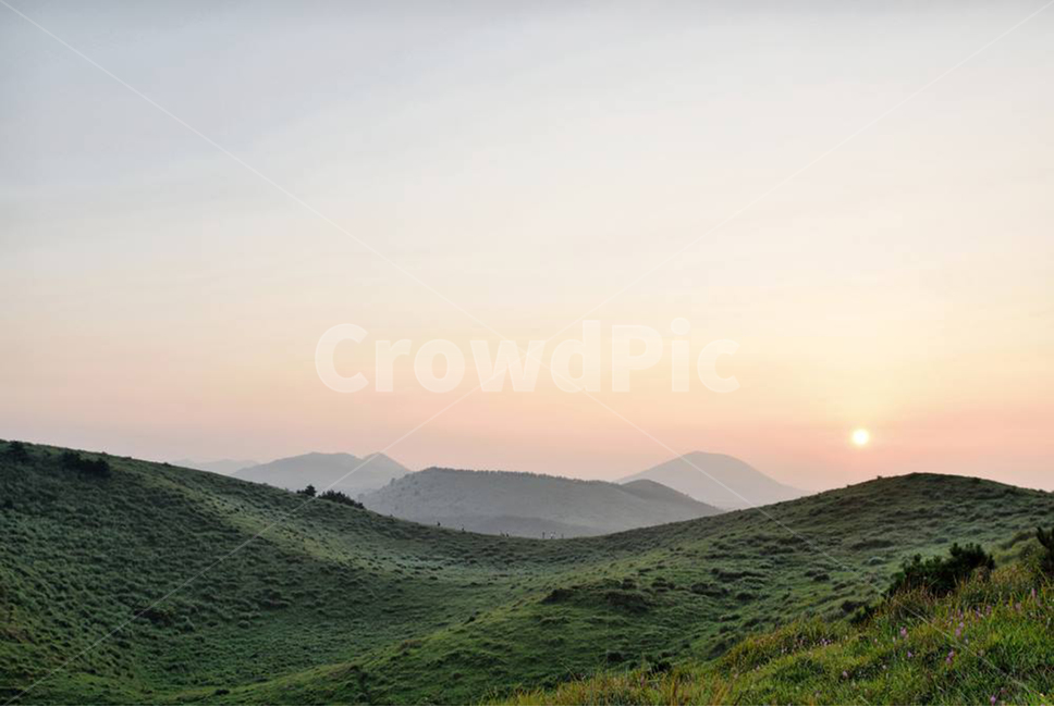 오름,노을,석양,제주,풍경,자연,평화로운,용눈이오름,힐링,자연,풍경,nature,landscape,outdoors,옥외,hill,언덕