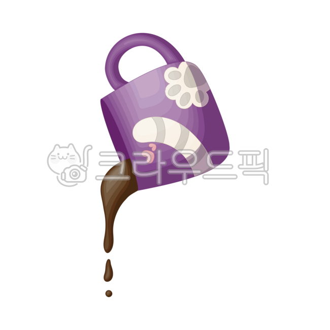 쏟다, 코코아, 핫초코, 머그잔, 고양이, 사진,이미지,일러스트,캘리그라피 - ya9390작가