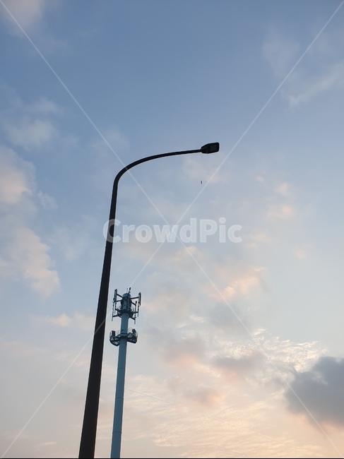 lamppost,램프포스트,가로등,하늘,풍경