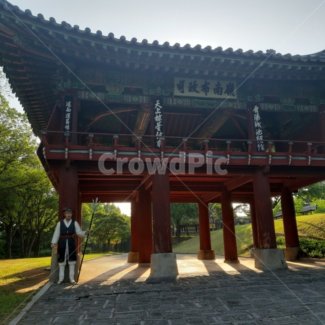 진주성,한옥,전통,햇빛,자연,산책로