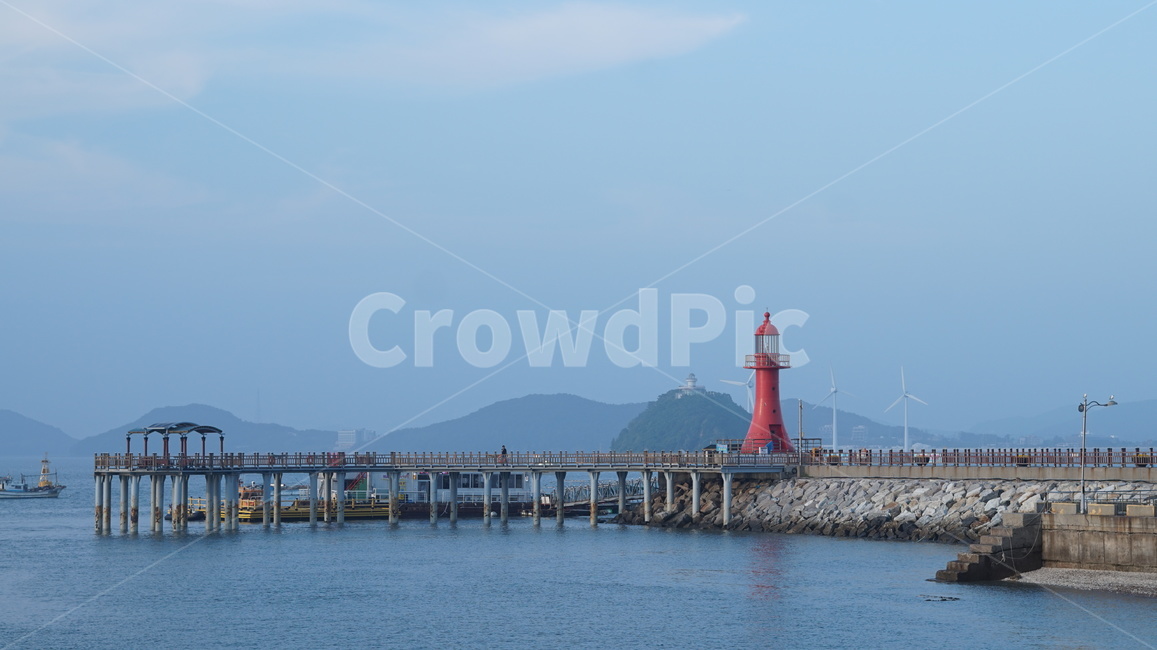 등대,빨간등대,하늘,어스름,바다,등대,lighthouse