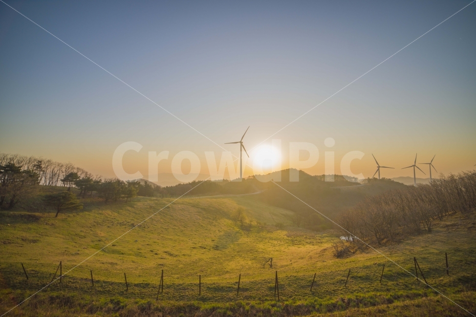 일출,해,풍경,그라데이션,풍력발전,자연,풍경,nature,landscape,산업,industry,industrial,에너지산업,energy industry,motor,모터,engine,엔진,machine,기계