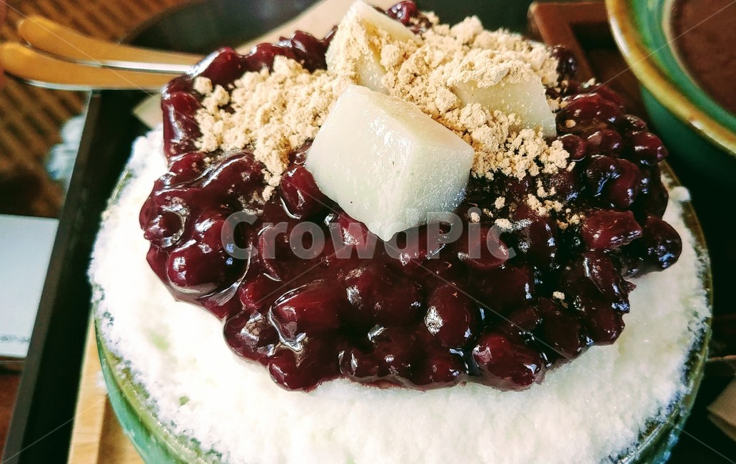 팥빙수,팥,떡,콩가루,빙수