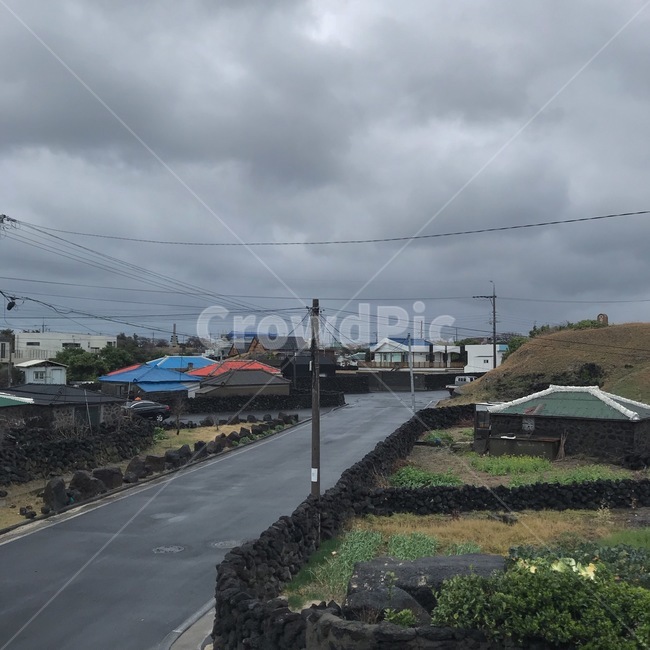 제주도,돌담,흐린날,날씨,태풍,storm,cloudy,도로,road